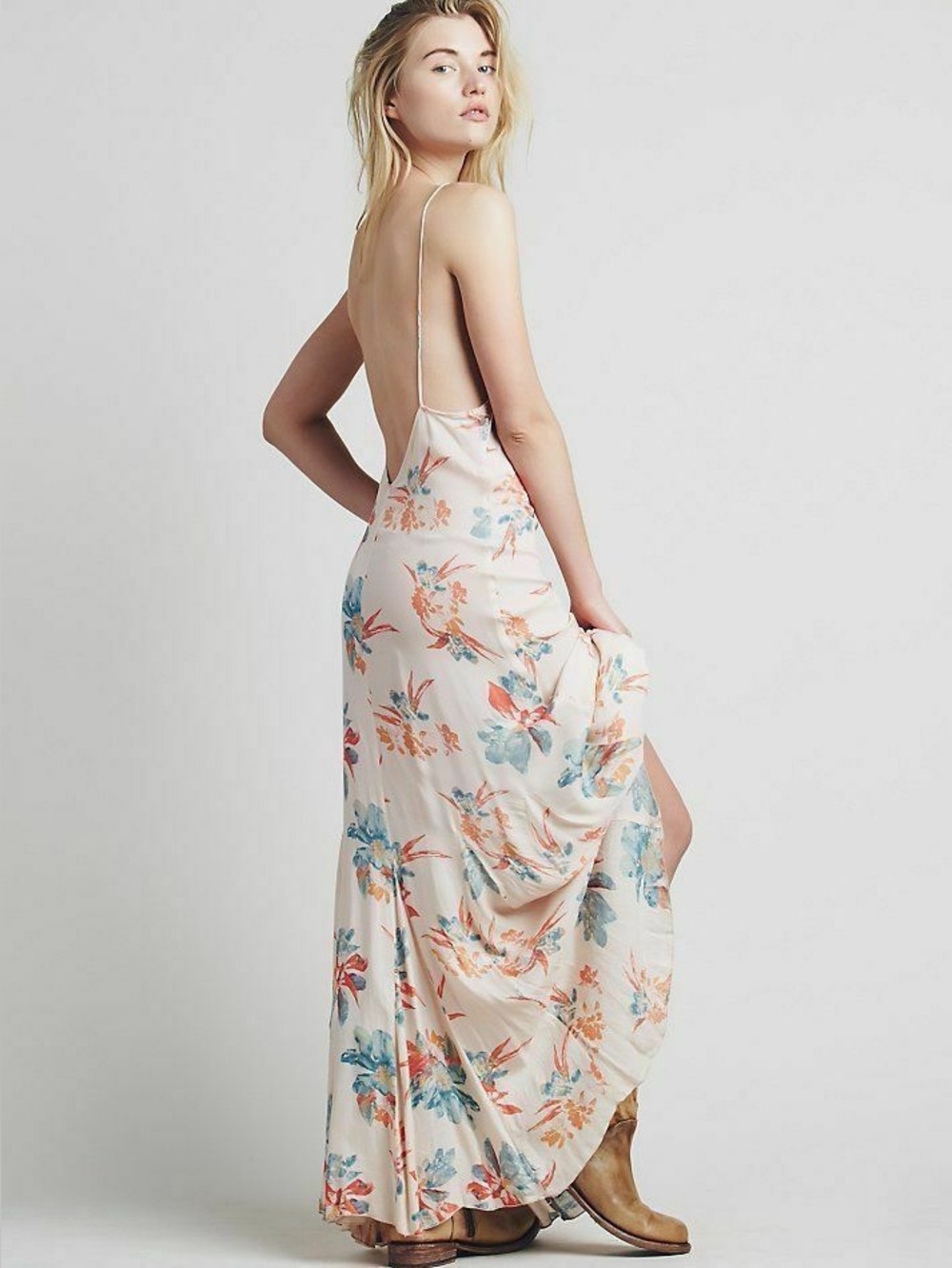 FREE PEOPLE STAR CHASING SLIP MAXI DRESS MEDIUM